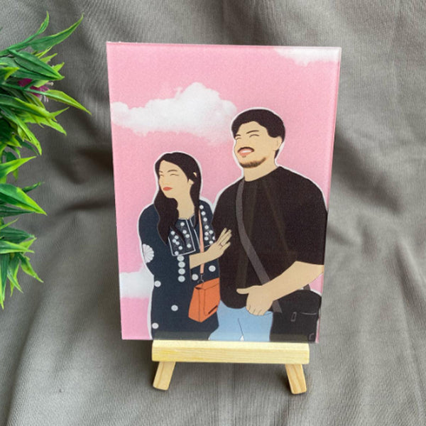 AP0010 - Cute Couple - Minimal illustration Frame