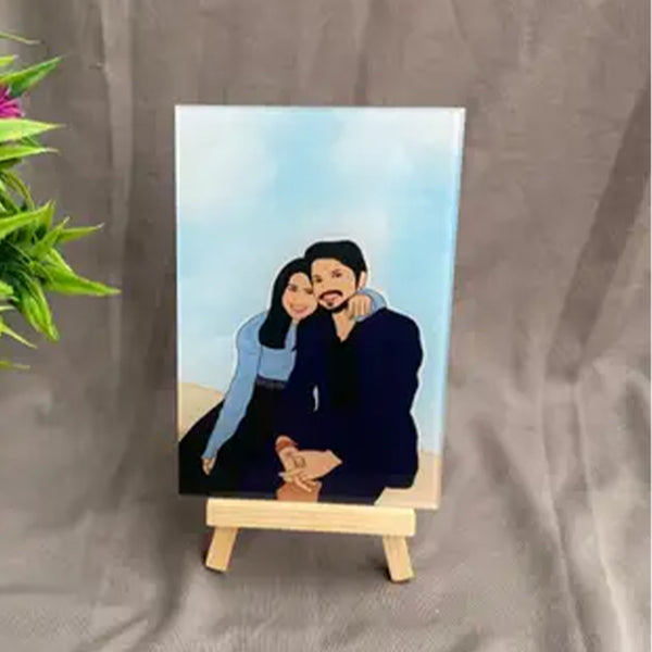 AP005 - Cute Couple - Minimal illustration Frame